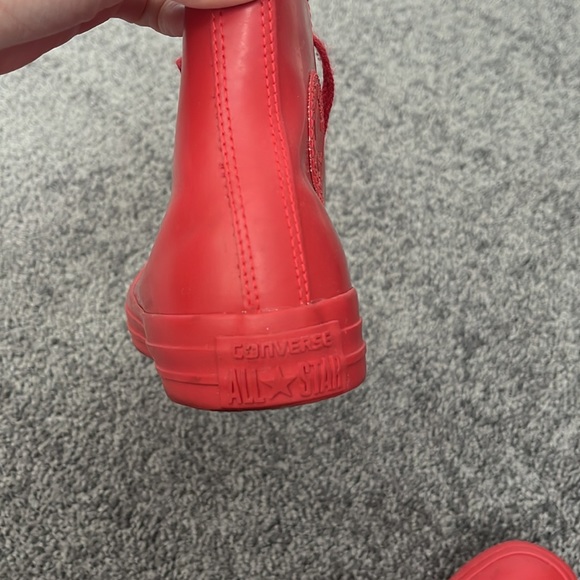 All red leather high top converse VERY RARE - Picture 4 of 5
